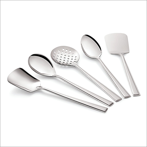Cascade Serving Spoon Set - Stainless Steel 10 Inch Silver and Gold Colors | Attractive Design Mirror Finish Quality Craftsmanship