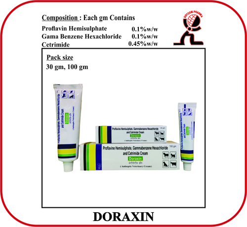 Proflavin Hemisulphate  Cetrimide  Brand DORAXIN 30 gm