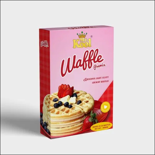 Chocolate Waffle Premix Powder - Eggless Solid Form Decadent Chocolate Flavor Unique Shape for Versatile Baking