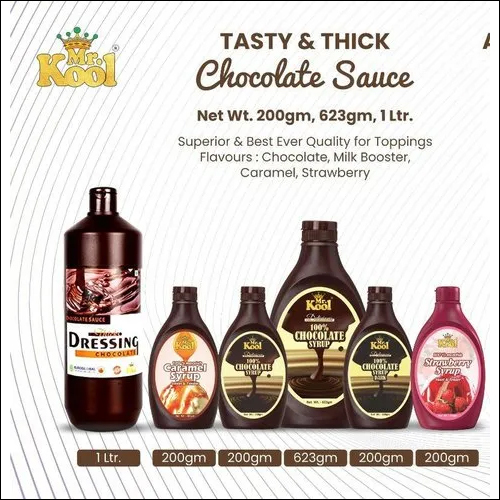 Chocolate Sauce - 1 kg Liquid | Eggless, Rich Chocolate Flavor, 24 Months Shelf Life, Ideal for Desserts and Toppings