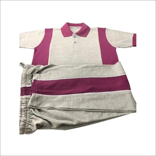 Summer Cotton School Tracksuit - Cotton, Size 22, Red and White | Comfortable Half Sleeve Design, Washable Fabric, Unisex Fit for Children