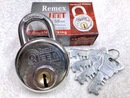 Grey Remex Jeet 58 Mm Padlock