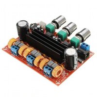 Dc12v-24v 2.1 Digital Audio Amplifier Board Tpa3116d2 Subwoofer Speaker Amplifiers For Audio System Diy Speakers - Color: Black And Red