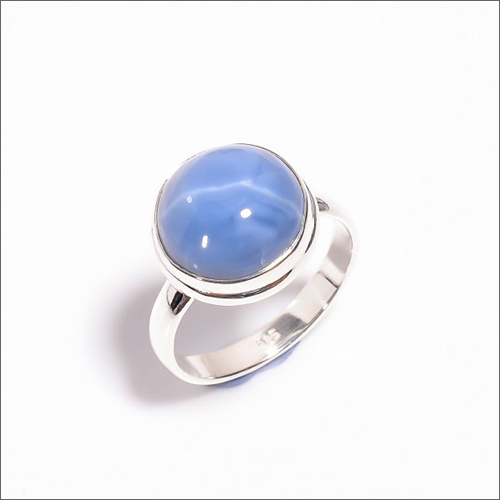 Owyhee Blue Opal Gemstone 925 Sterling Silver Ring