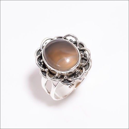 Botswana Agate Gemstone 925 Sterling Silver Ring