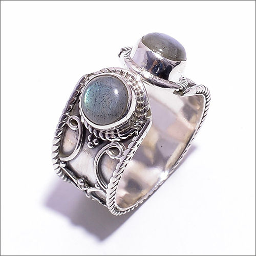 Labradorite Gemstone 925 Sterling Silver Adjustable Ring