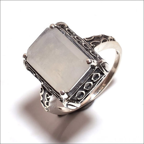 Rainbow Moonstone 925 Sterling Silver Ring - Gender: Men