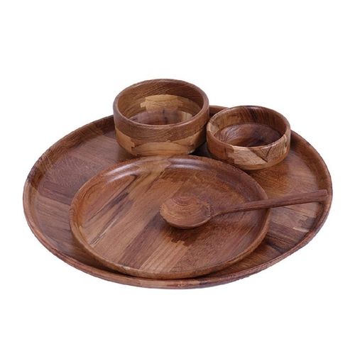 Acacia Wood Dinner Set At Best Price In Moradabad Mg Collections