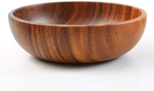 Natural Polished Acacia Wood Bowl