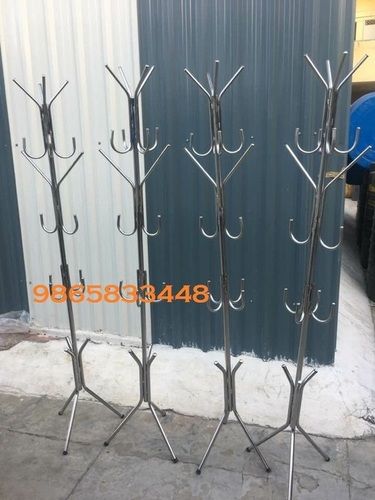 Silver Stainless Steel Coat Hanger At Eloor