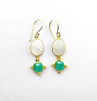 Gemstone Earring- Dangling Fashion Earring Bezel Connector For Girls and Woman's