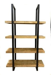 Wood Metal Bookshelf