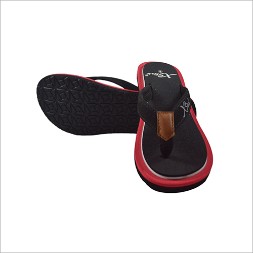 Black And Red Mens Slipper - Canvas Upper, Rubber Outsole | Durable, Elegant Gift Packaging, Comfortable for All Seasons