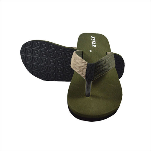 Olive Green Gent'S Slippers (Xs 823) Mehendi
