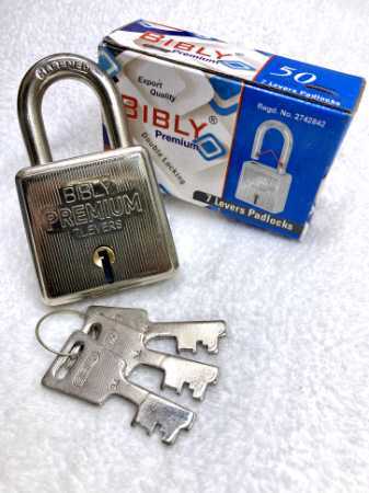 Grey Bibly Premium 7 Lever Padlock