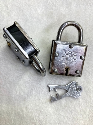 Naz Hero 7 Lever Padlock - Iron Long Shackle, 35mm/40mm/50mm Size Options, Chrome Finish, Silver Color, Includes 3 Keys | Ideal for Industry, Hospital, Commercial Use