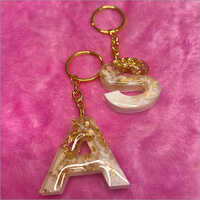 Indian Resin Alphabet Keychain