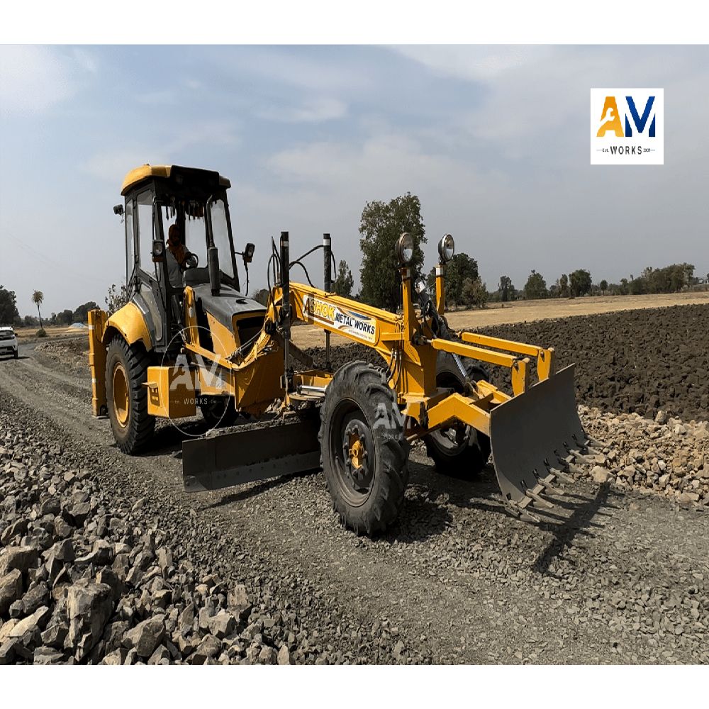 JCB Fitted Grader - Stainless Steel, Automatic, Yellow | High Efficiency, Robust Design, Fuel Efficient, Easy Operation, Low Maintenance
