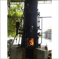 Wood Fired 500 Kg Hr Vertical Steam Boiler - Color: Black