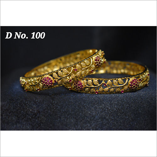 Golden Gold Plated Classic Bangle