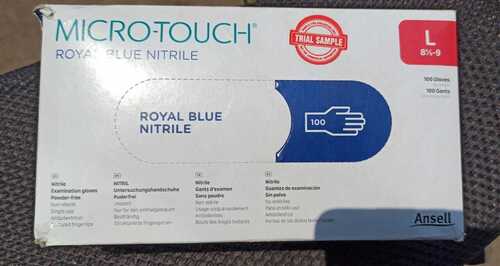 Ansell Micro Touch Royal Blue Nitrile Gloves