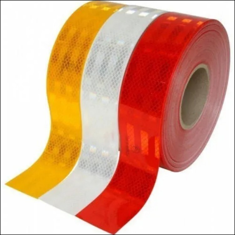 Reflective Tape - PVC, 2 Inch, Multicolor | Tear Resistant, Smooth Finish, Flexible, Weather Resistant for Industrial, Hospital, Commercial Use
