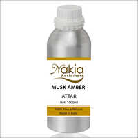 Musk Amber Attar - 1000ml Liquid, Red Floral Fragrance For Personal Care, Long Lasting Scent For Men