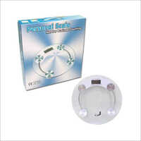 Portable Body Weight Scale - Stainless Steel, Transparent Design, Round Shape | Portable And Protective Bubble Wrapped Weight Training Solution