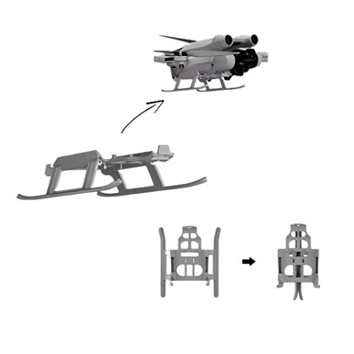 Height Extender For Dji mini 3 Pro Foldable Landing gear Hight Extension accessories (Landing Gear Light)