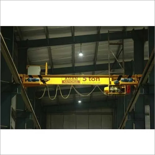 Single Girder EOT Crane - Mild Steel, Yellow Color | 0-20 Lifting Height, 0-5 Crane Traveling Speed, 20 Ton Loading Capacity, New Industrial Equipment