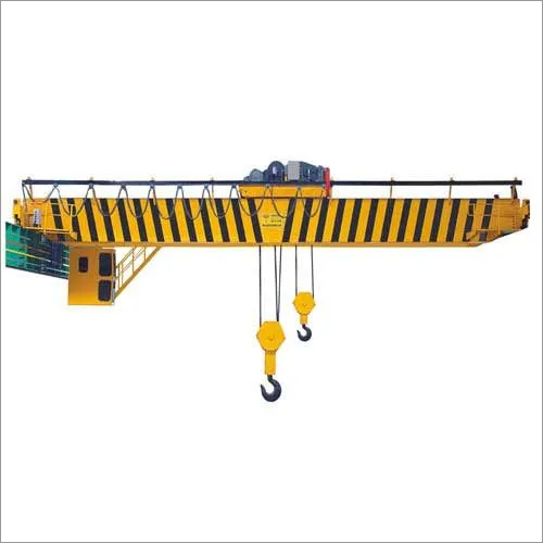 Double Beam EOT Crane - Mild Steel, 20-40 Feet Lifting Height | 5-10 Ton Loading Capacity, 10-15 m/min Travel Speed, New Industrial Equipment, Yellow Finish