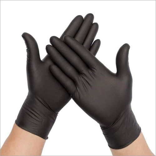 Quick Dry Black Rubber Surgical Gloves