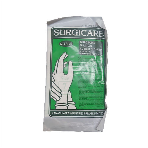 White Disposable Surgical Rubber Gloves