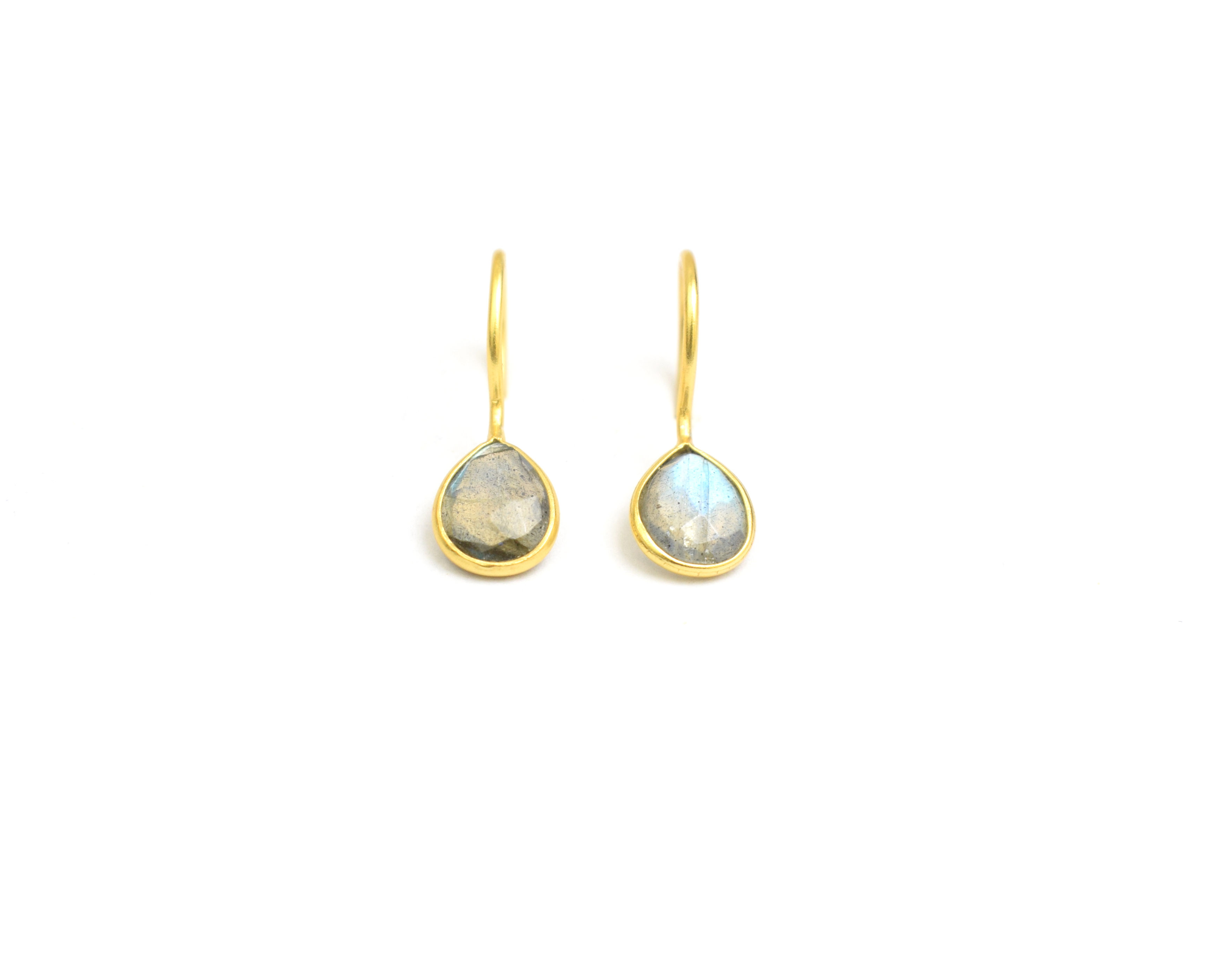 Multi Gemstone Tear Drop Shape Hoom Earring