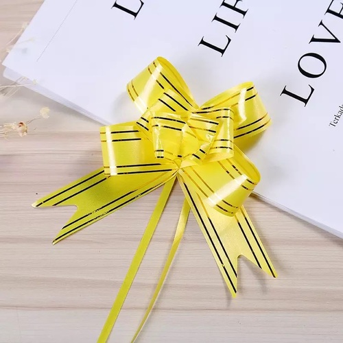 Gold Line Puller Bows 50mm for gift decoration
