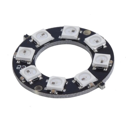 8 Bit WS2812 5050 RGB LED Built-In Full Color Driving Lights Circular Development Board By ROBOTICS EMBEDDED EDUCATION SERVICES PRIVATE LIMITED
