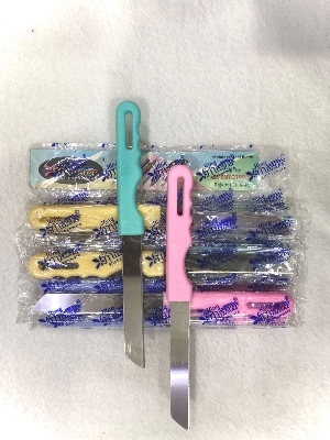 King Master Capsule - Plastic Cutting Knife | 12 Kitchen Knives, Brown Color, SS Blade, ABS Material, Sharp Edge for Precise Cutting