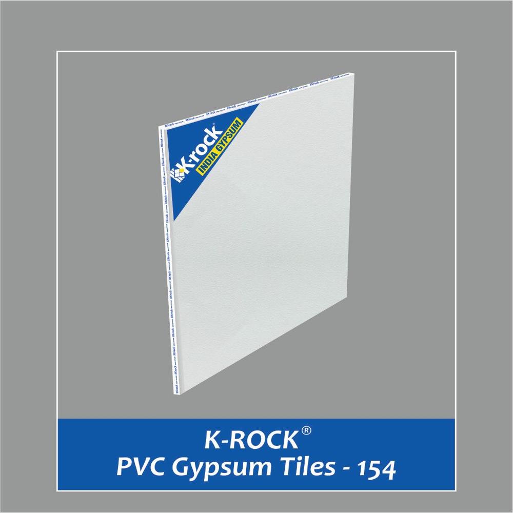 154 Pvc Gypsum Tile - Glass Finish, Acid-resistant | Highly Durable With Superior Strength For Flooring And Ceiling Applications