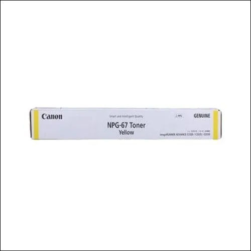 Canon Npg 67 Yellow Toner Cartridge For Use In: Printer