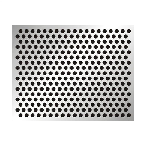 Silver Stainless Steel Perforated Sheet