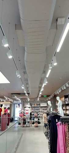 White Spiral Oval Duct