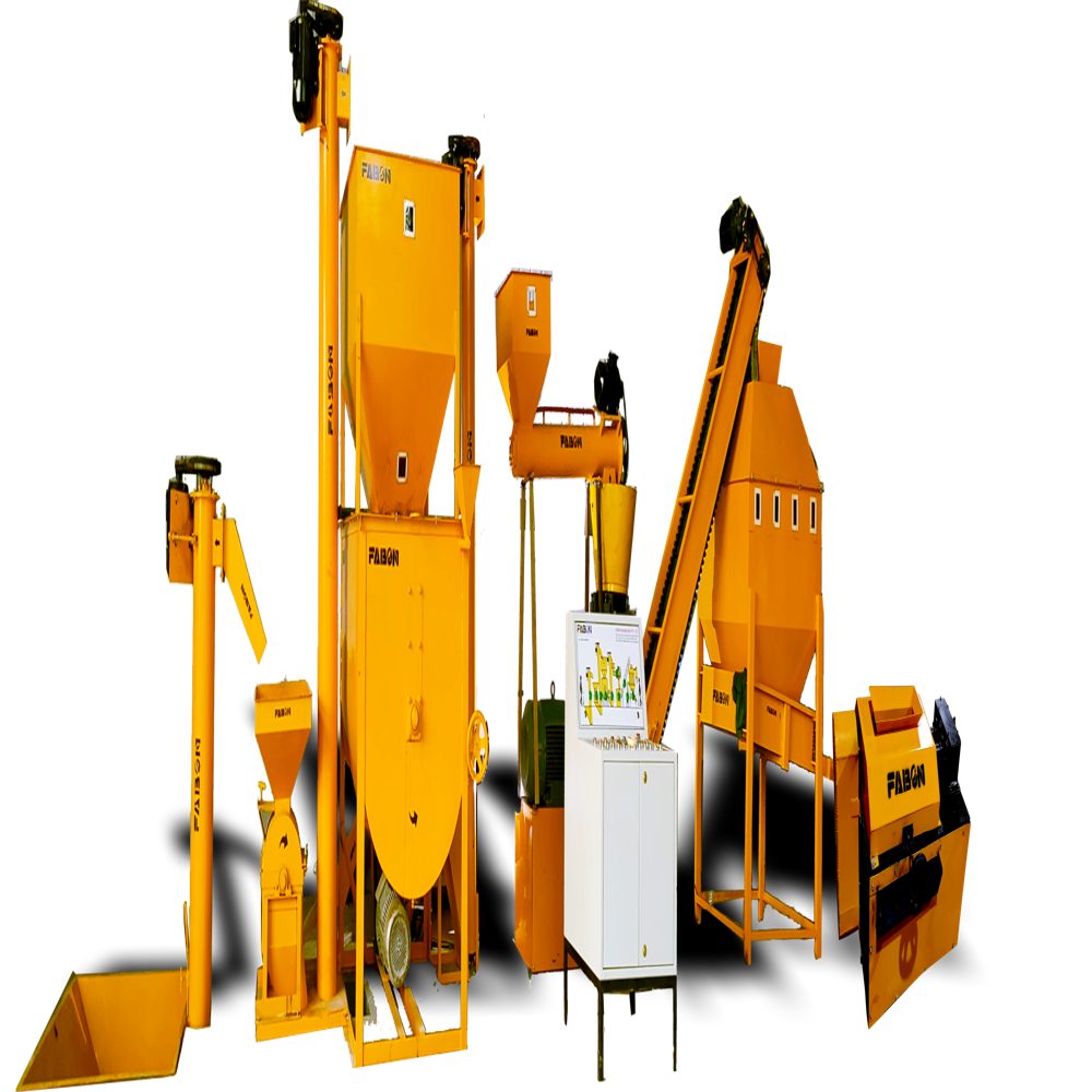 Cattle Feed Pellet Machine 375-450 Kg Hour - Color: Yellow