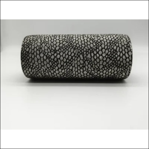 Gray Metallic Stripe Ribbon Print Elastic Custom Shiny Foil Printed