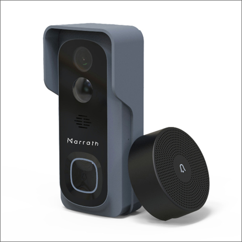 Black Wi-Fi Hd Video Doorbell With Chime