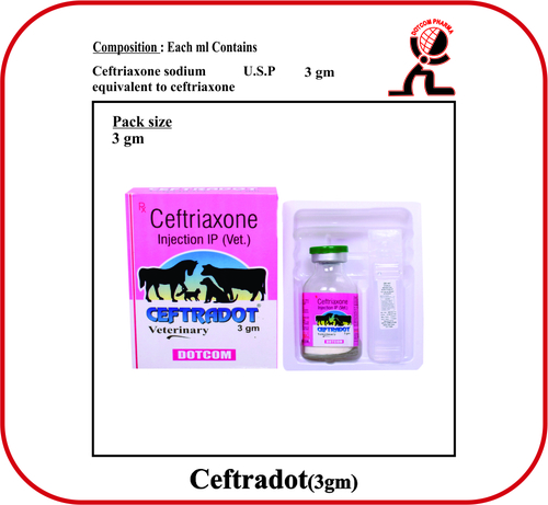 Ceftriaxone Sodium  Brand- CEFTRADOT 3gm