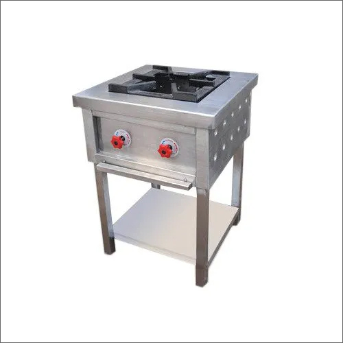 Silver Commercial Single Burner Gas Stove