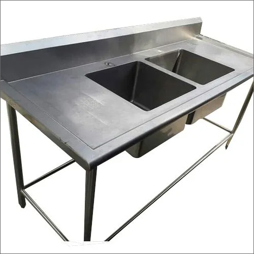 Rectangular Stainless Steel Kitchen Sink - Polished Finish, Durable Material, Multiple Size Options Available