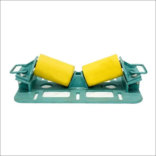 Green-Yellow Pu Coated Beam Clamp Pipe Rigging Roller