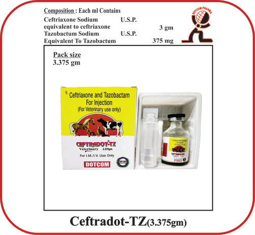 Ceftriaxone Tazobactum Soduim 3.375gm Brand -  CEFTRADOT-TZ - 3.375gm