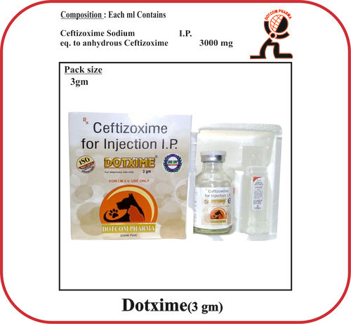 Ceftizoxime 3 Gm Brand- Dotxime - 3Gm Veterinary Injectables